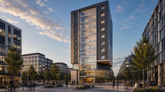 Immeuble mixte moderne — rendu extérieur
